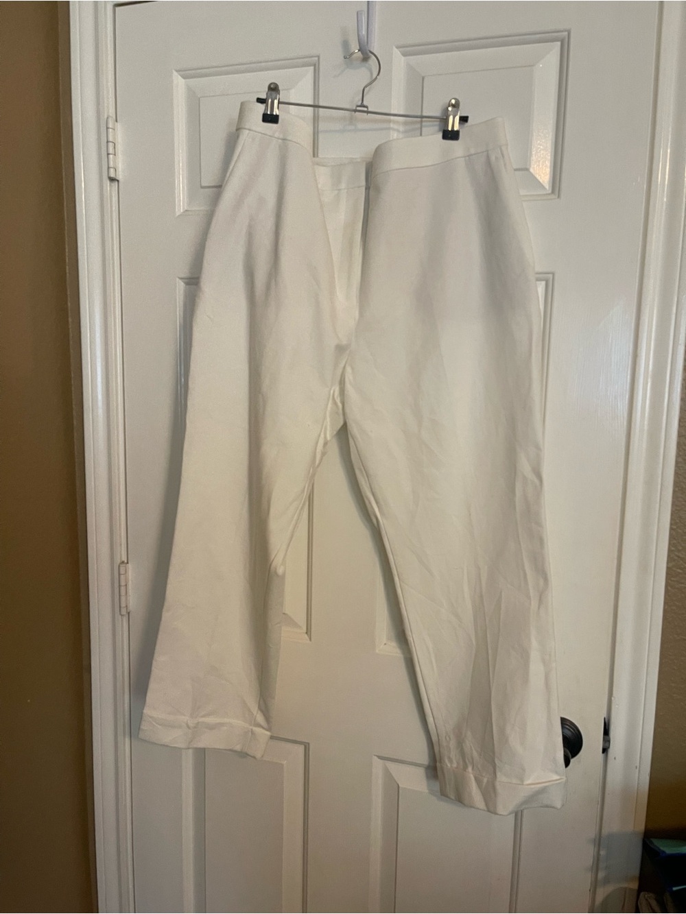 NWT Ann Taylor White High Rise Ankle Pants